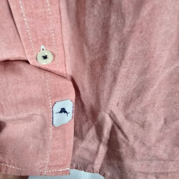 Tommy Bahama Button Down Shirt Medium Men's Long‎ Sleeve Red - Picture 4 of 9